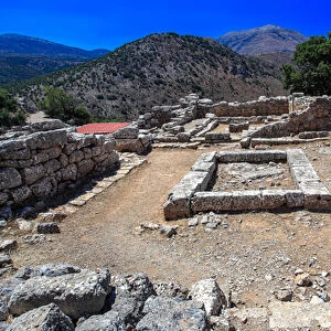 Archaeological site of Lato. Prytaneion and typical greek house