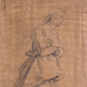 The Archangel Gabriel Kneeling to the Right, study for an Annunciation