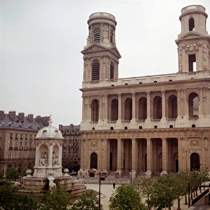 Architecture: view of the church of Saint-Sulpice (Saint Sulpice
