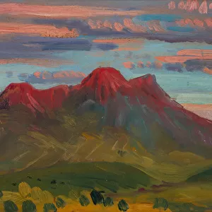 Arenig Sunset, c. 1911-12 (oil on panel)