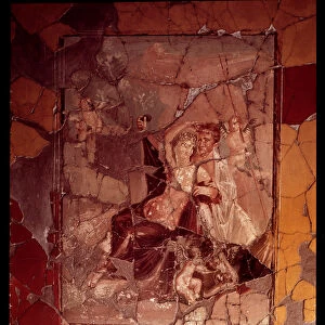 Ariadne and Theseus. Wall mosaic from the Casa del Bicentenario