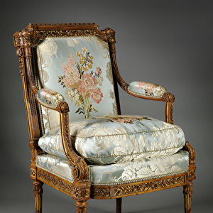 Armchair (Fauteuil), c. 1785 (boxwood)
