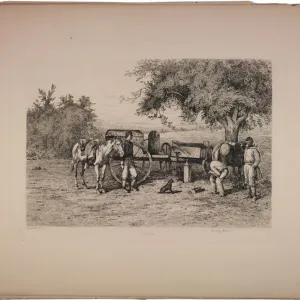 An Army Forge, 1876 (etching)