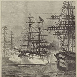 Arrival of HMS Serapis in Bombay Harbour (engraving)