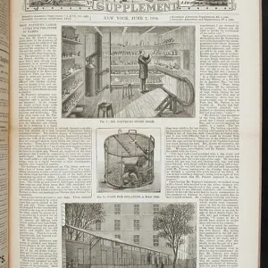 Article on Prof.Pasteur's laboratory for the study of rabies. Fig. 1: Mr Pasteur's room. Fig.2: A cage for isolating a mad dog. Fig.3: Kennel for mad dogs Article on Prof.Pasteur's laboratory for the study of rabies. Fig. 1: Mr Pasteur's room. Fig.2: A cage for isolating a mad dog. Fig.3: Kennel for mad dogs