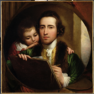 The Artist and his son Raphael, c. 1773 (oil on canvas)