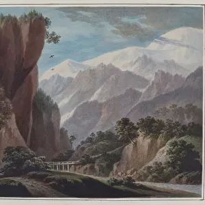 Ascending From The Valley Of Sallanches To Chamonix, c. 1781 (w/c, pencil & gum Arabic on paper)