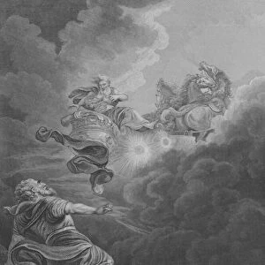 The Ascent of Elijah, 2 Kings 2, Verse 1-13 (engraving)