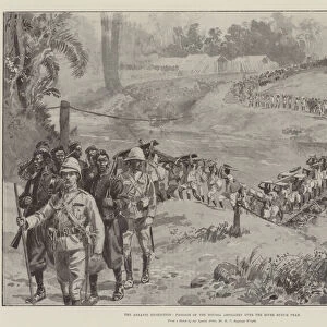 The Ashanti Expedition, Passage of the Houssa Artillery over the River Busum Prah (engraving)