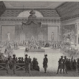 Assembly of the Notables, 1787, engraved by Antoine Auguste Ernest Hebert (1817-1908)