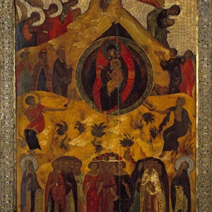 The Assembly of the Virgin Russian Icon of 1560. Russia, Monastere Solonsky