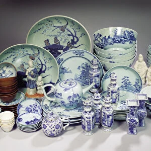 An assorted lot of Nanking Cargo porcelain, mid 18th century (porcelain)