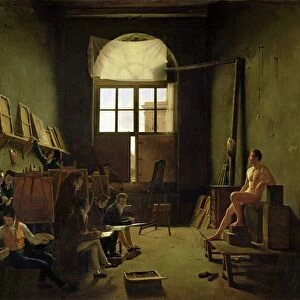Atelier de David, 1814 (oil on canvas)