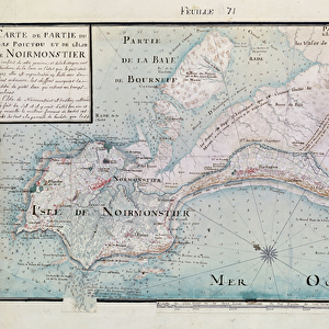 Atlas 131 H. fol 71 Map of part of Bas-Poitou and the Ile de Noirmoutier, 1703 (pen