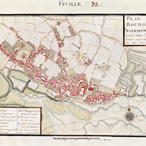 Atlas 131 H. Fol 72 Plan of Noirmoutier-en-l Ile, c. 1700 (pen, ink and w / c on paper)