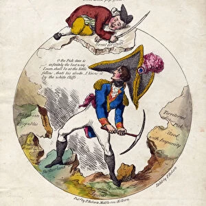 AN ATTEMPT TO UNDERMINE JOHN BULL or WORKING THROUGH THE GLOBE. 1803 (engraving)