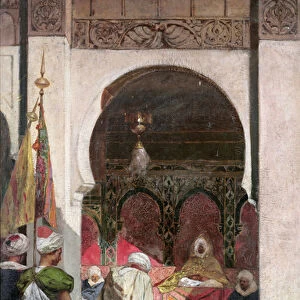 The attendance of a lord, 19th century, (oil on canvas)