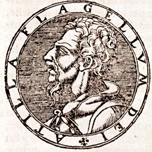 Attila - in "Cosmographia"by Sebastiano Munster, 1554