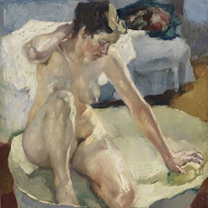 Au bain II - In the Bath II, by Putz, Leo (1869-1940). Oil on canvas, 1911