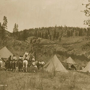 Author's camp among the Spokan 1910 (photo)