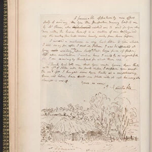 Autograph letter from John Constable to John Thomas Smith, from Memoirs of the Life of John Constable, by Charles Robert Leslie, printed by James Carpenter, 1843 (litho)