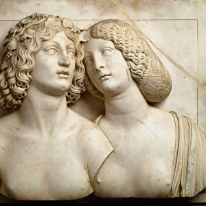 Bacchus and Ariane. High Relief Marble, 15th-16th century