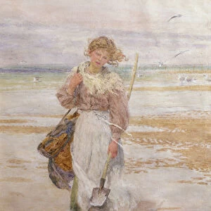 The Bait Digger, 1910 (w / c on paper)