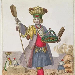 A Baker, c. 1735 (coloured engraving)
