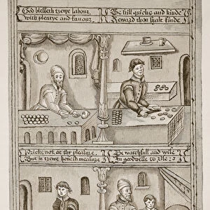 Bakers of York, 1595-1596 (engraving) (sepia photo)