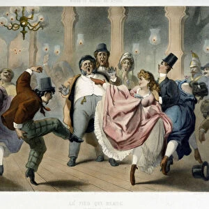 Bal de Paris: The quadrille, the foot moving at the Prado, around 1860