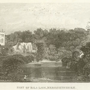 Part of Bala Lake, Merionethshire (engraving)
