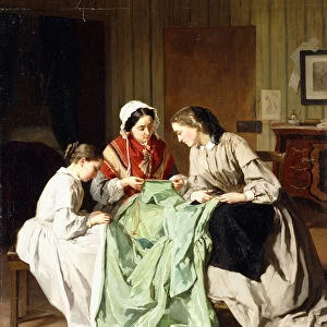 The Ball Gown, 1860 (oil on panel)