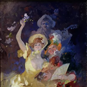 At the ball (oil on canvas)