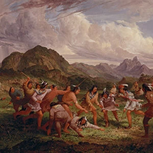Ball Playing Among the Sioux Indians, 1851 (oil on canvas)