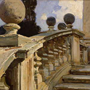 A Balustrade (oil on canvas)