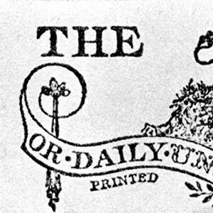 Banner head for The Times or Daily Universal Register, 1788