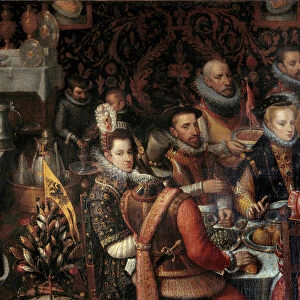 The banquet of the monarchs of the house of Austria Detail representing on the right Anne