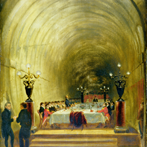 Banquet in the Thames Tunnel, c. 1827 (oil on canvas)
