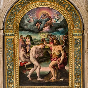The Baptism of Christ by John, 1561 (oil on wood)