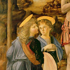 The Baptism of Christ by John the Baptist, c. 1475 (oil on panel) (detail of 362326)
