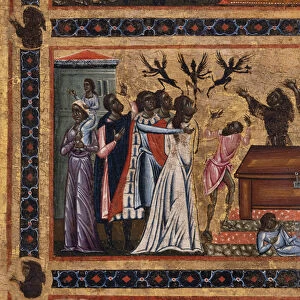 Bardi St. Francis altarpiece and twenty stories of his life, The Bardi Chapel, detail, 1245-50