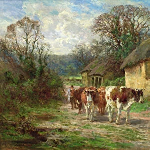 By the Barn (oil on canvas)