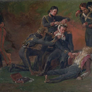 Baron Jean Dominique Larrey (1766-1843) Tending the Wounded at the Battle of Moscow