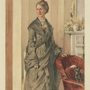 The Baroness Burdett-Coutts (colour litho)