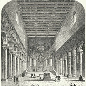 Basilica of Sant Apollinare in Classe, Ravenna (engraving)