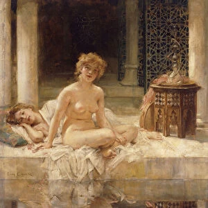 After the Bath, (oil on canvas)