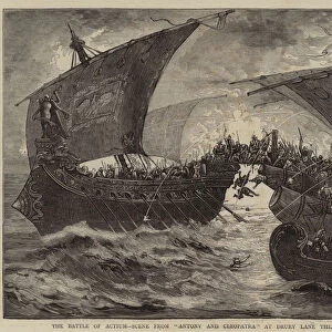 The Battle of Actium, Scene from "Antony and Cleopatra"at Drury Lane Theatre (engraving)