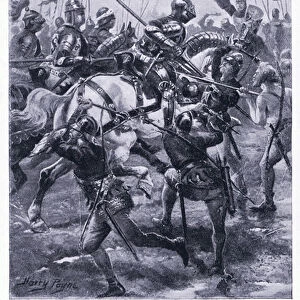 The Battle of Agincourt AD1415, 1920s (litho)