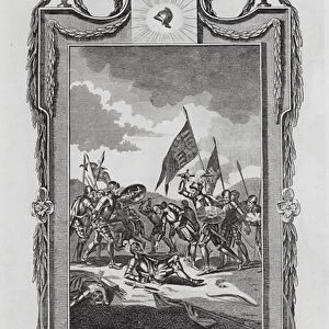 Battle of Agincourt, France, Hundred Years War, 1415 (engraving)