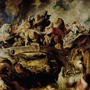 Battle of the Amazons and Greeks (detail), c. 1617 (oil on panel)